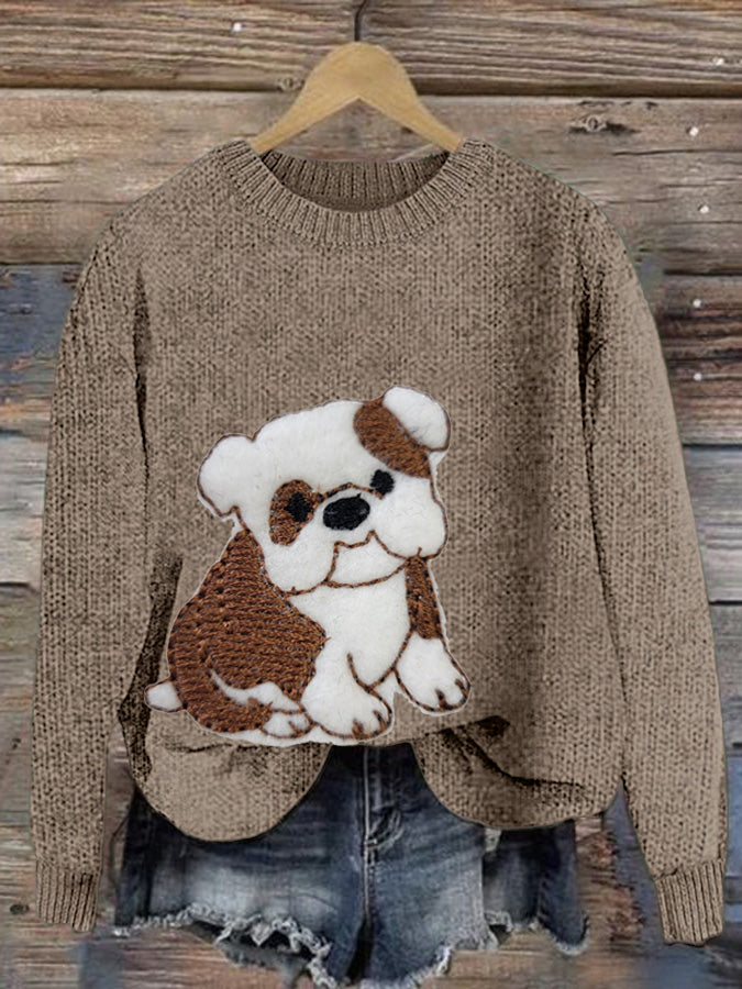 Cute Dog Art Cozy Sweater