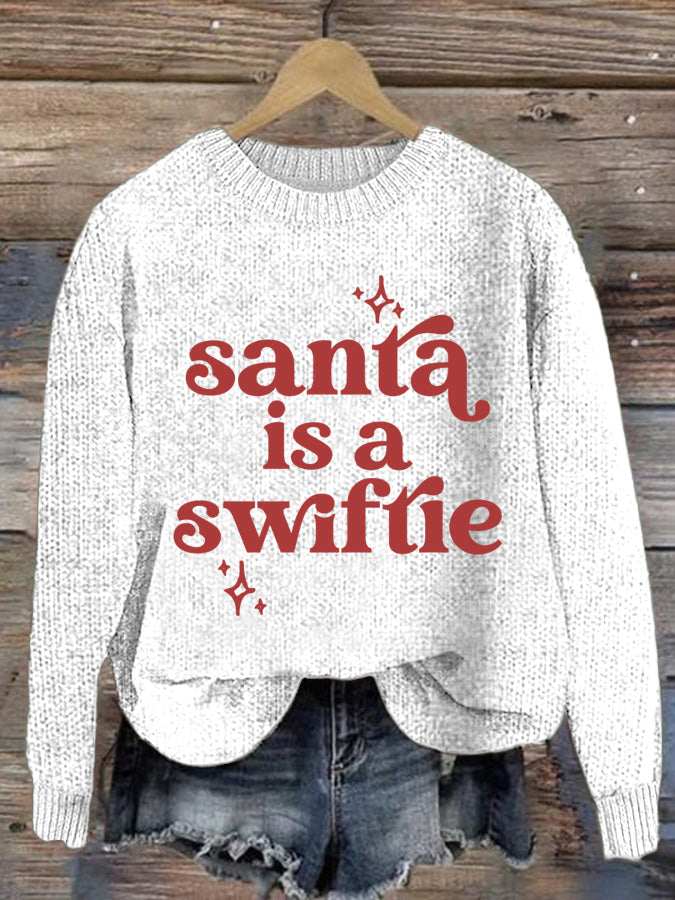 Santa Is A Swiftie Weihnachtspullover für Damen