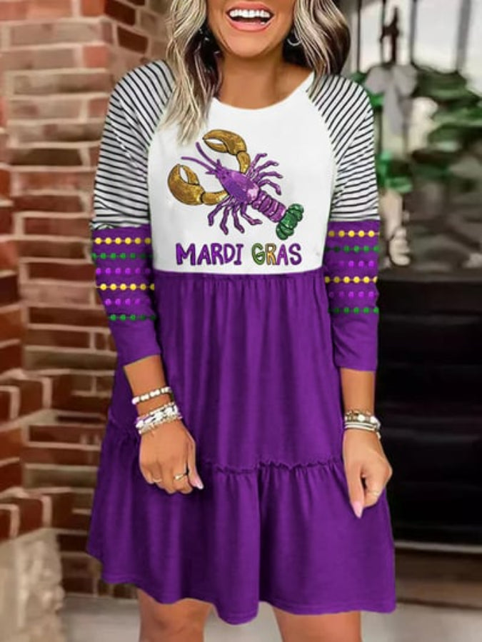 Women's Casual Carnival Contrast Lobster Dress