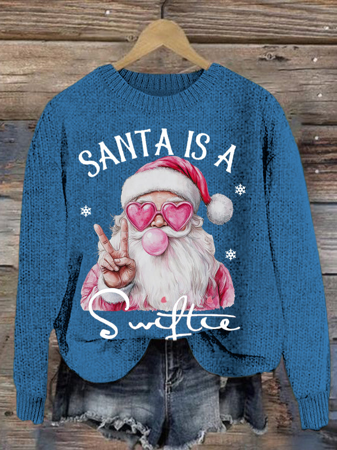 Santa Is A Swiftie Weihnachtspullover für Damen