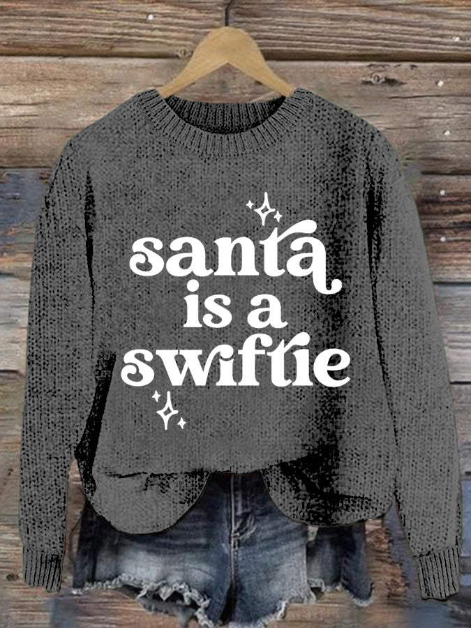 Santa Is A Swiftie Weihnachtspullover für Damen