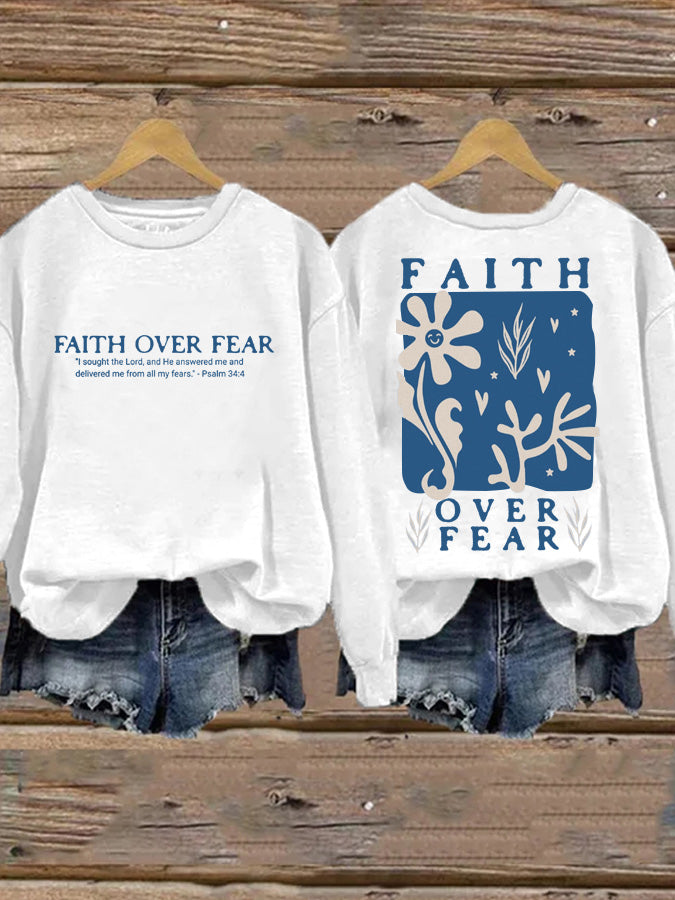 Women's Faith Printed Casual Sweatshirt