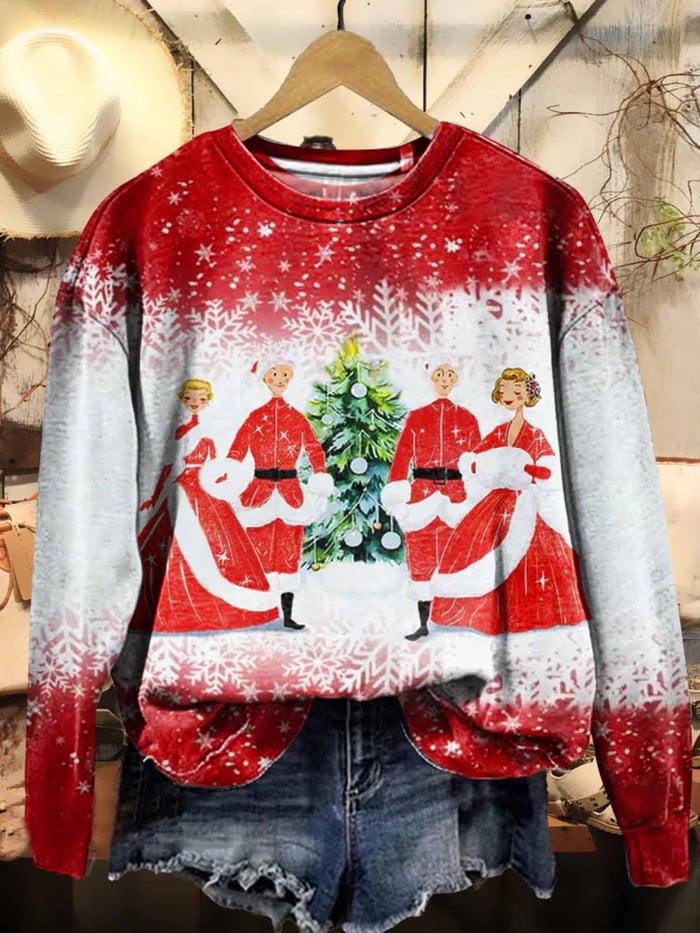 Women's Merry Christmas Print Casual Sweatshirt