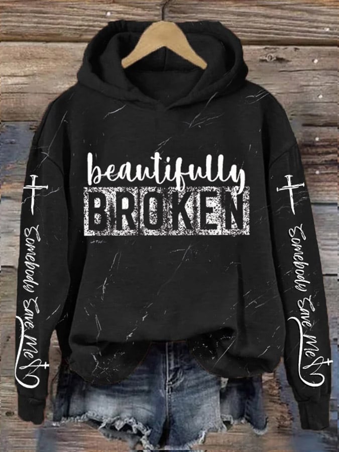 Women's Country Music Print Hooded Sweatshirt