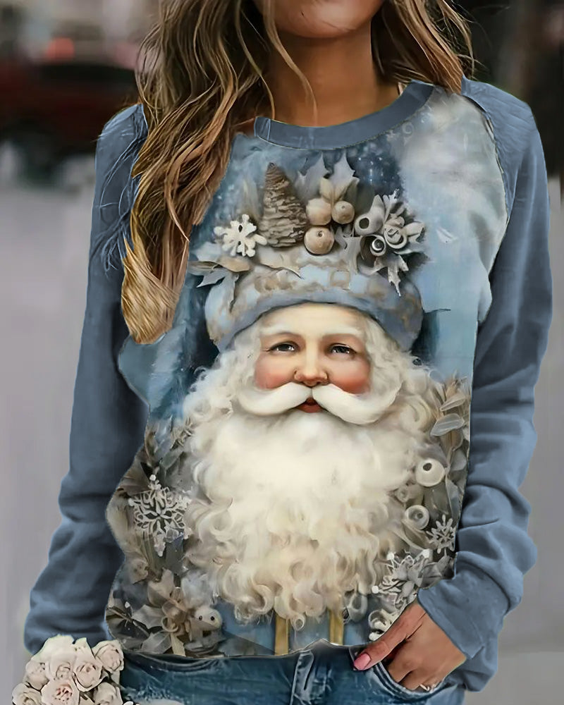 Women's Christmas Style Print Casual Sweatshirt