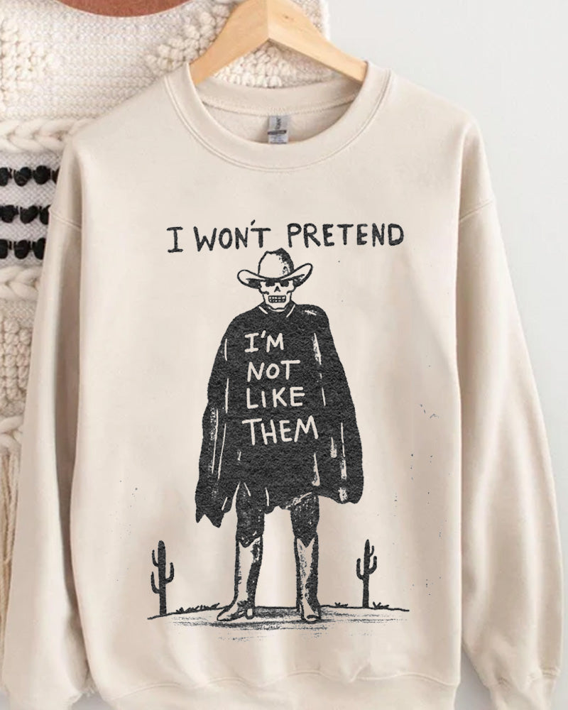 Sweatshirt mit Western-Print für Damen