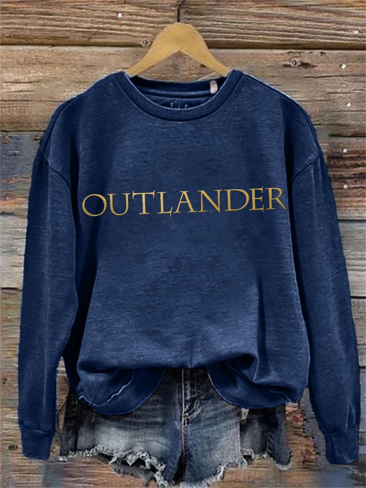 Historical Tv Show Inspired Glitter Graphic Sweatshirt