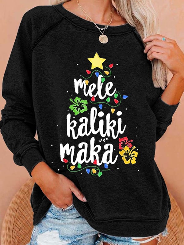 Women'S Christmas Print Casual Sweatshirt