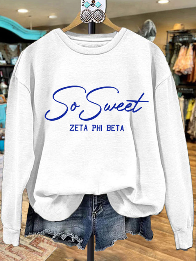 Women's Zeta Phi Beta Print Long Sleeve Sweatshirt