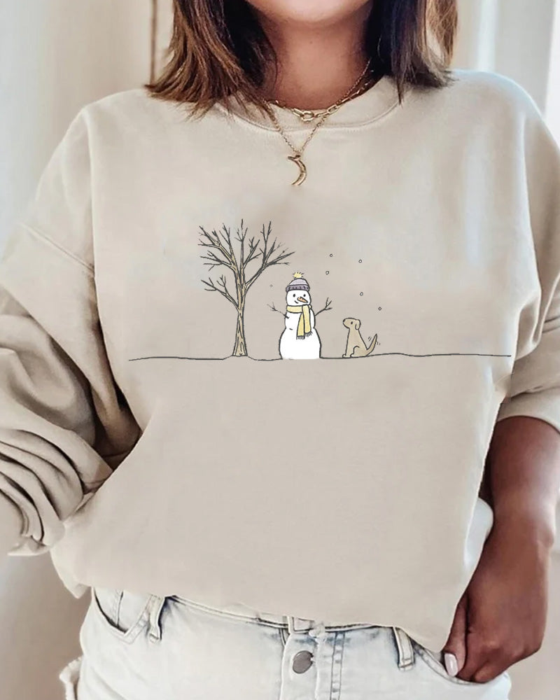 Women's Christmas Style Print Sweatshirt