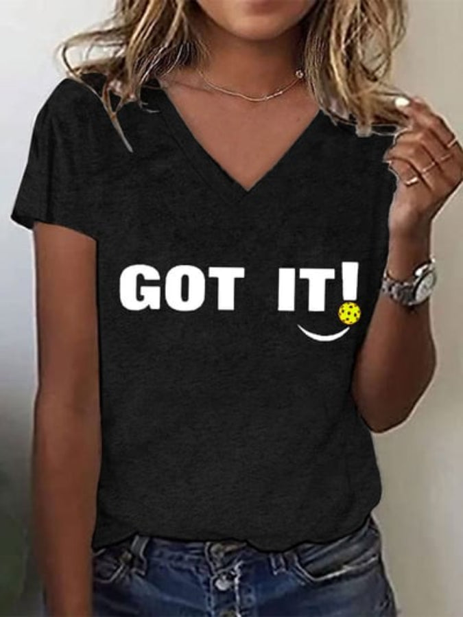 Women's Pickleball Lovers "GOT IT! OOPS. YOURS." Double-sided Printed T-shirt