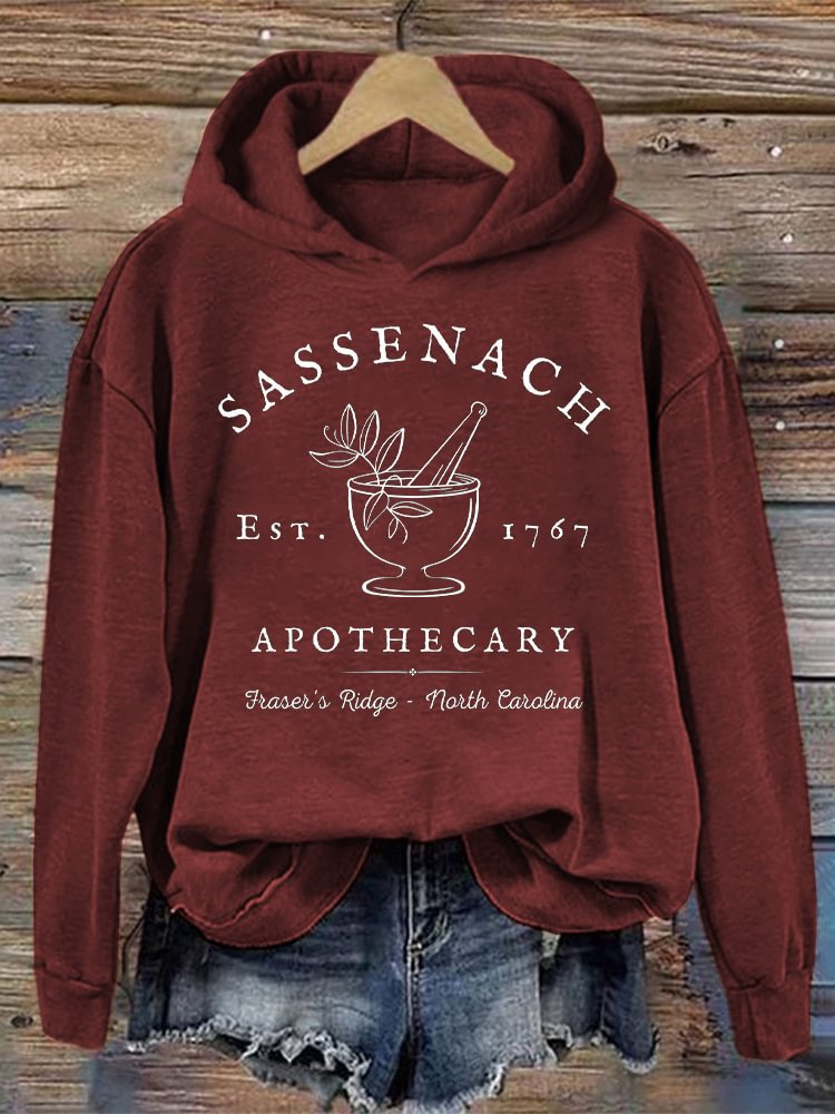 Historical Tv Show Inspired Print Vintage Hooded Sweatshirt