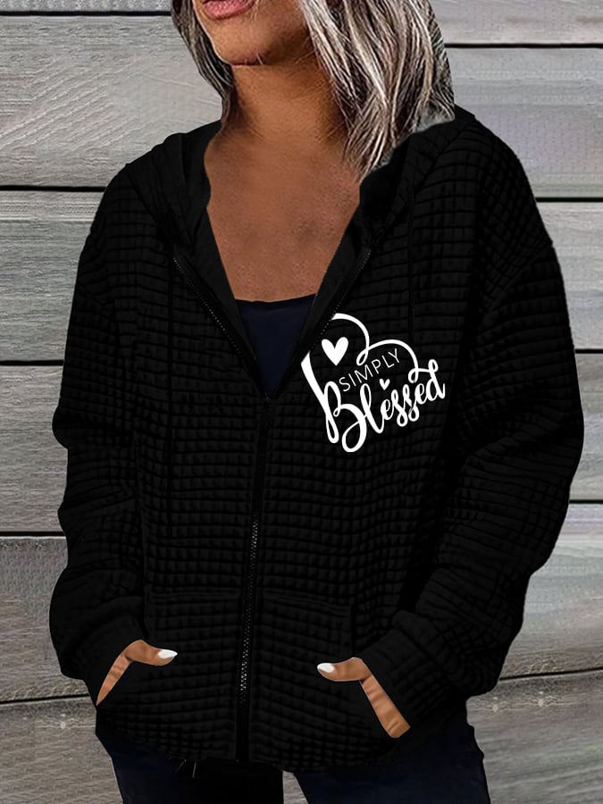 Women's Simply Blessed Relaxed Waffle Hoodie