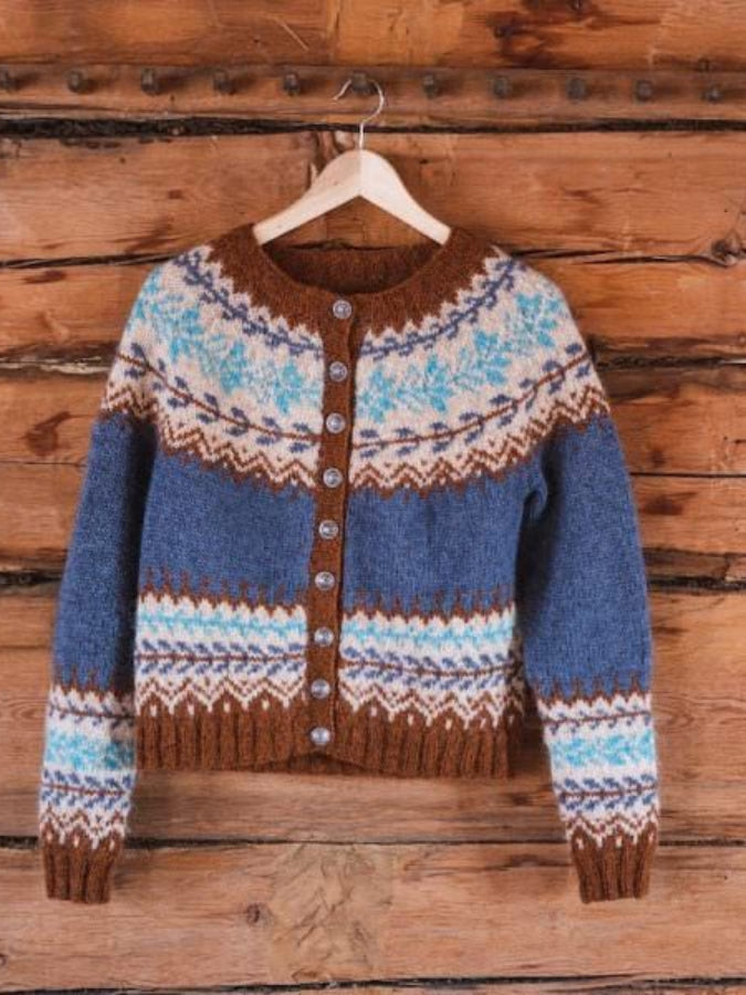 Women's Vintage Icelandic Sweater Cardigan