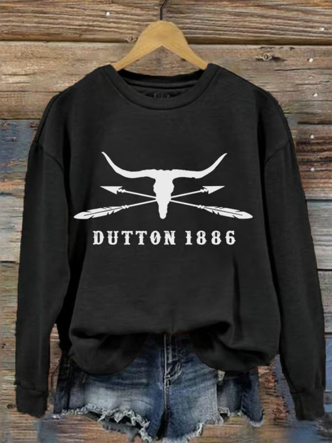 Women's Dutton 1886 Print Crew Neck Sweatshirt