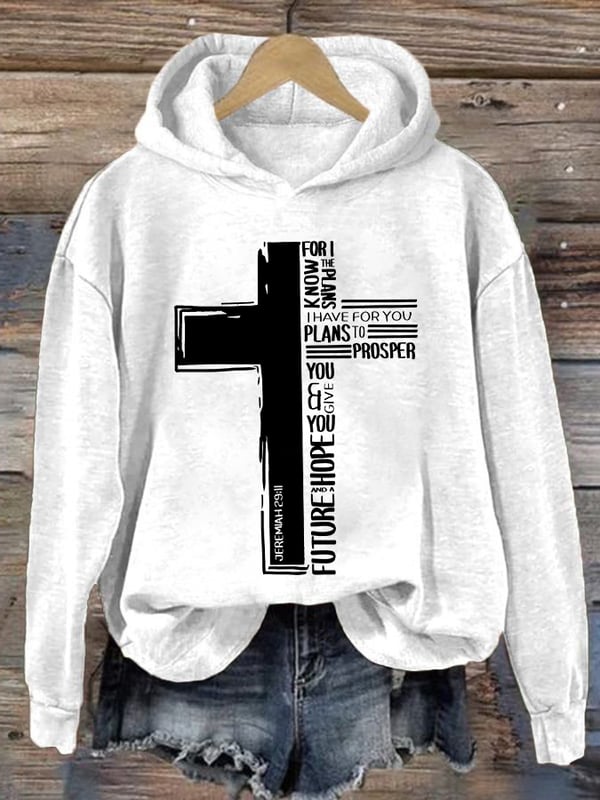 Retro For I Know The Plans I Have For You Jeremiah 29:11 Print Hoodie