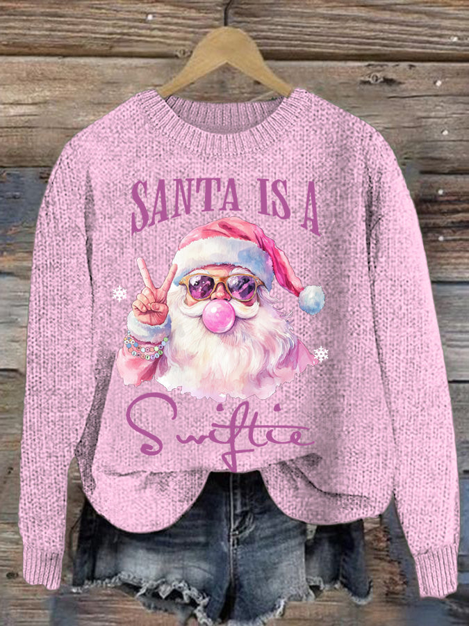 Santa Is A Swiftie Weihnachtspullover für Damen