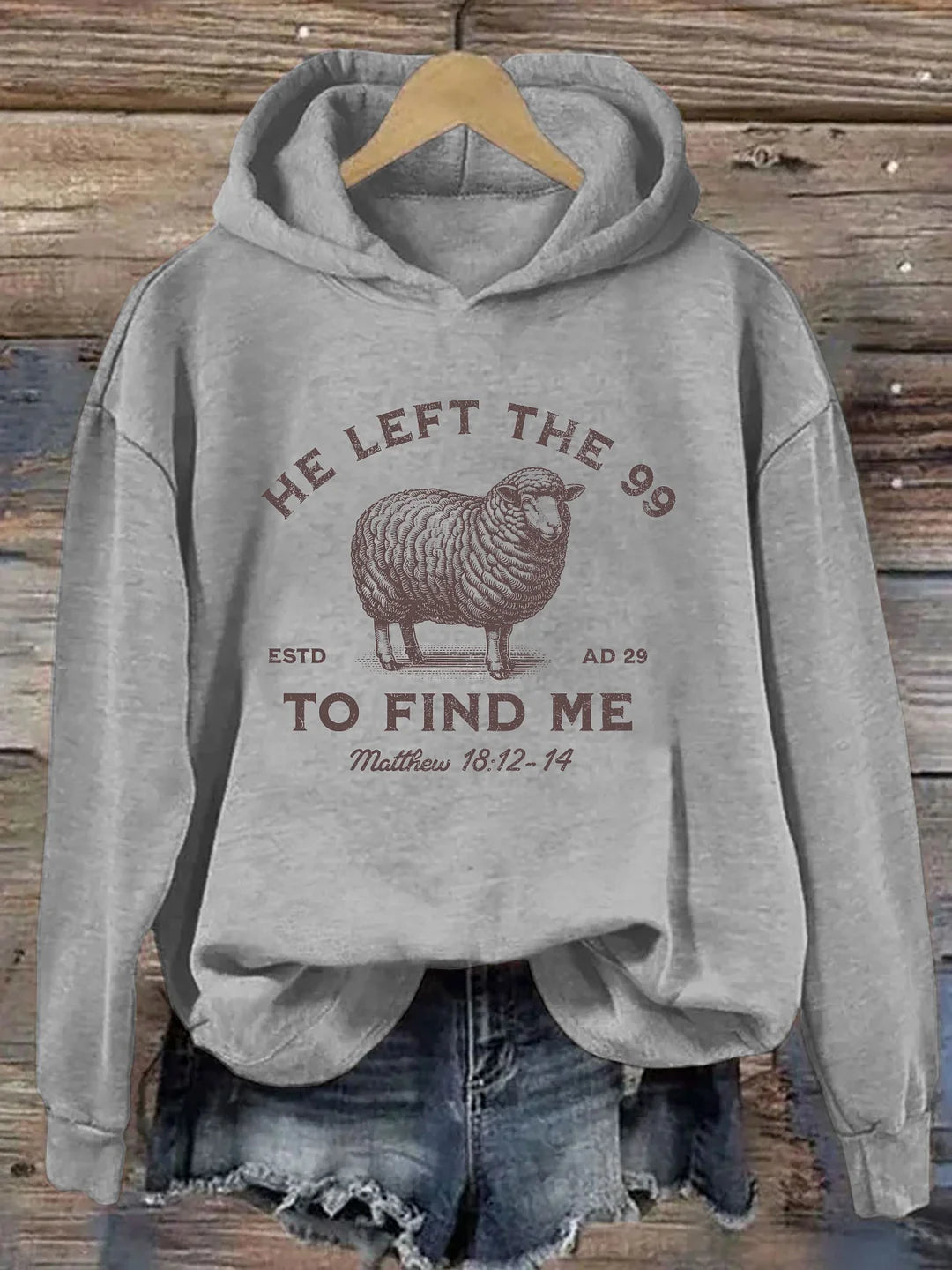 Women's He Left The 99 To Find Me Printed Casual Hoodie