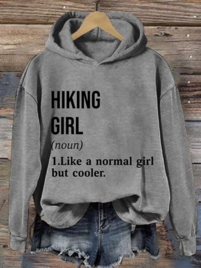 Women's Hiking Girls Printed Long Sleeve Hoodie