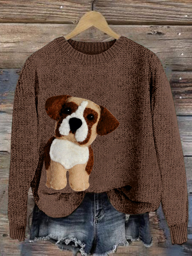 Cute Dog Art Cozy Sweater