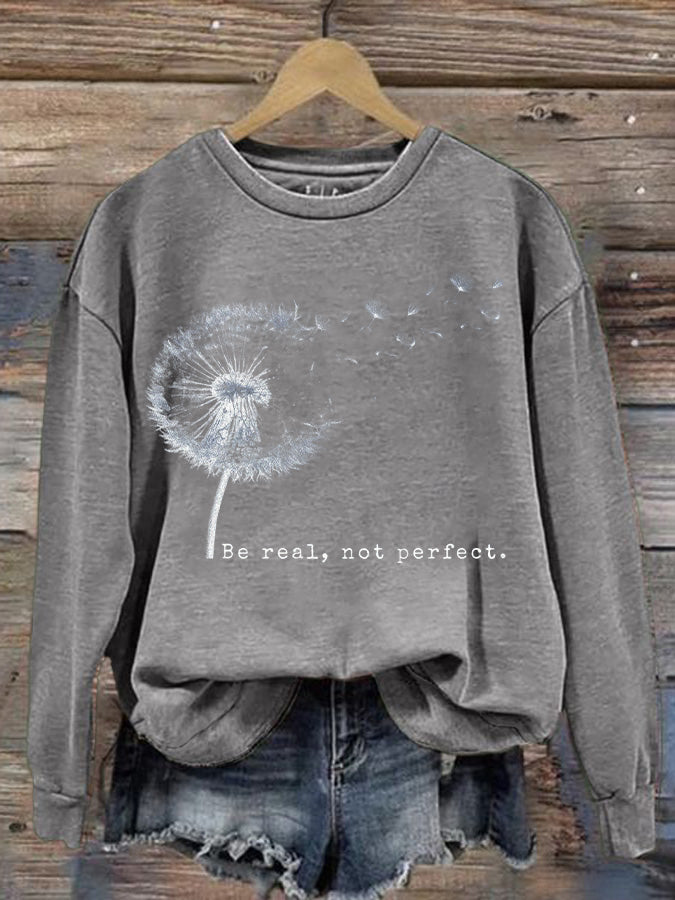 Women's Print Casual Round Neck Sweatshirt