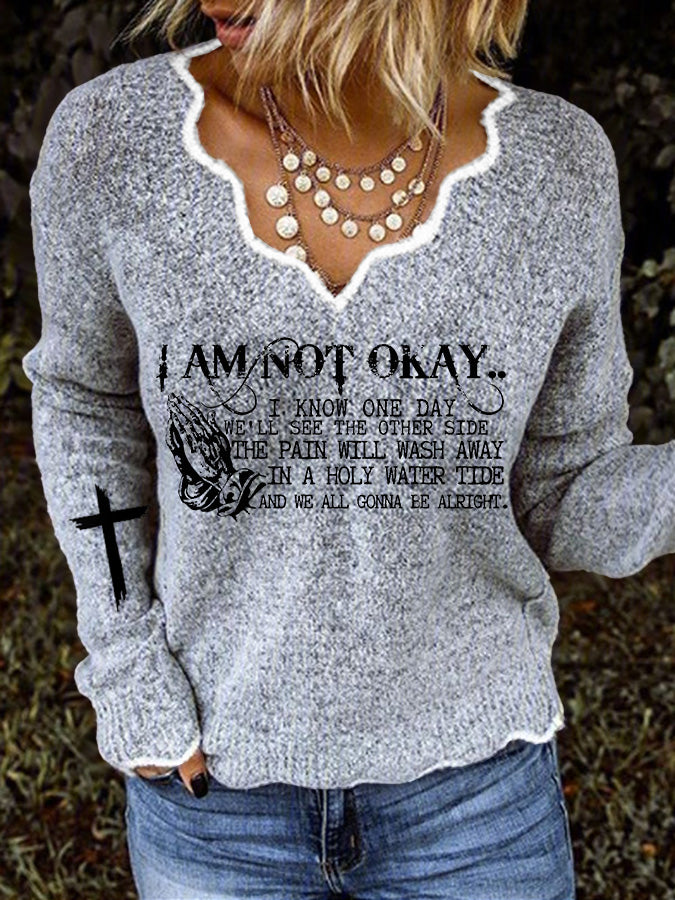 Women's I’m Not Okay Casual Sweater