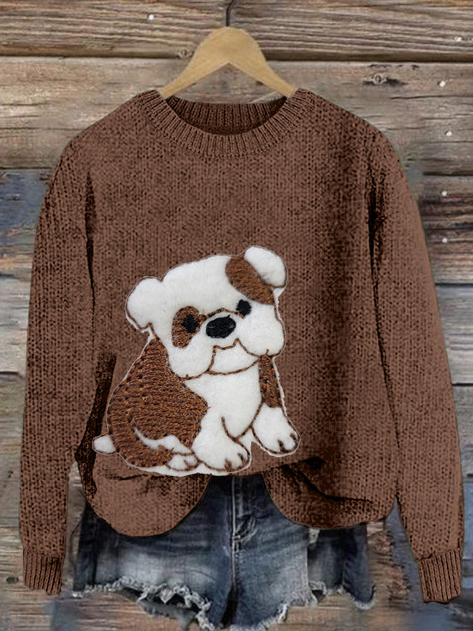 Cute Dog Art Cozy Sweater