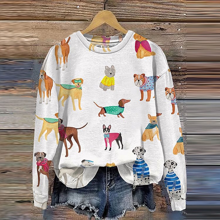 Women's Animal Style Print Sweatshirt