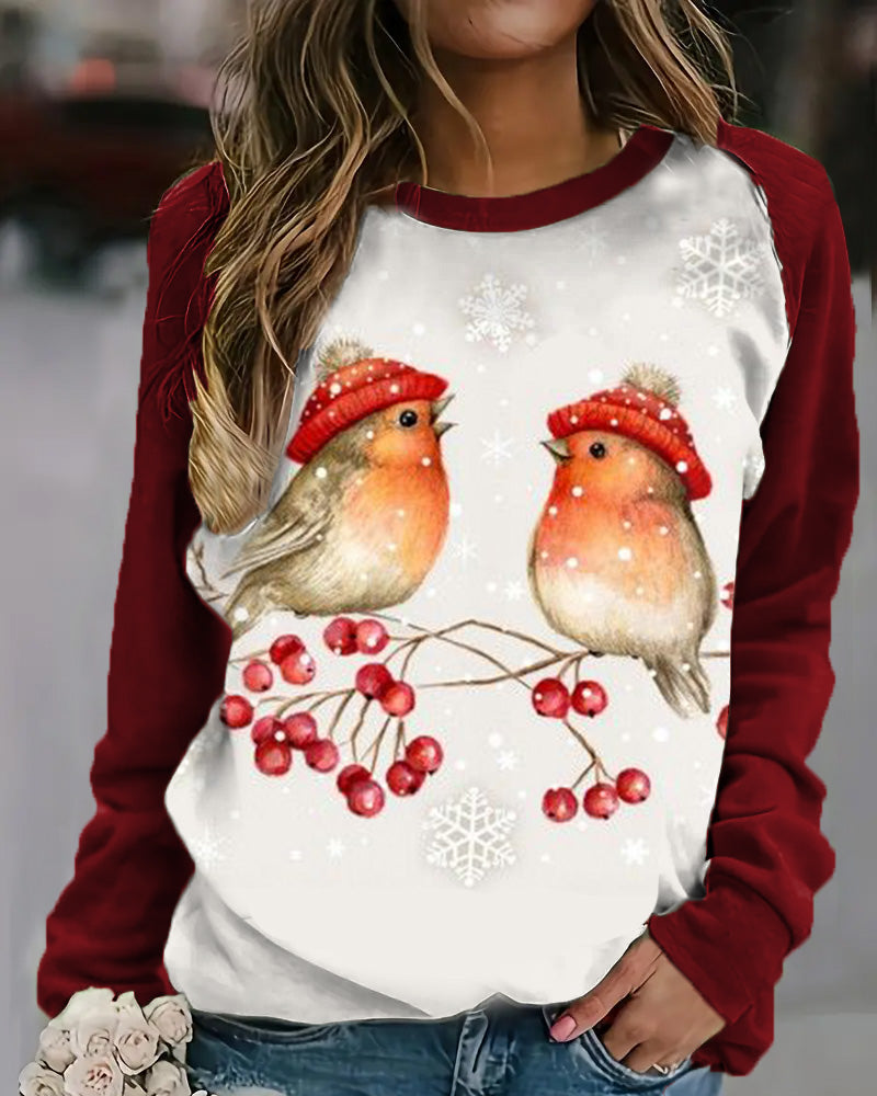 Women's Christmas Style Print Casual Sweatshirt