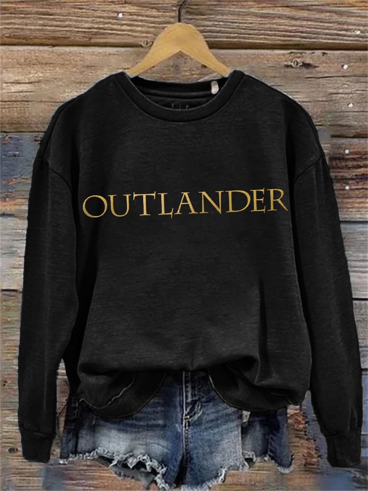 Historical Tv Show Inspired Glitter Graphic Sweatshirt