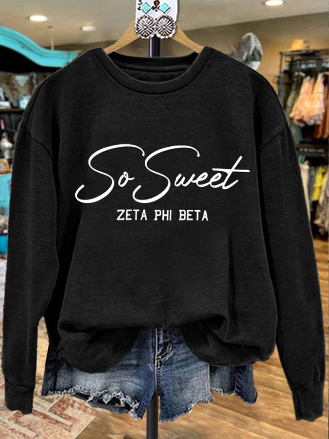 Women's Zeta Phi Beta Print Long Sleeve Sweatshirt