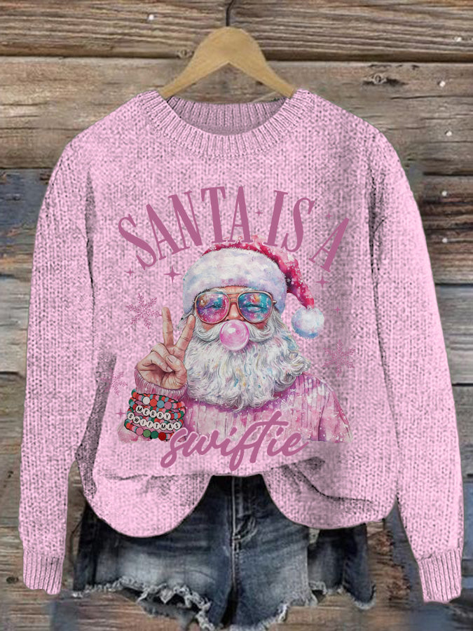 Santa Is A Swiftie Weihnachtspullover für Damen