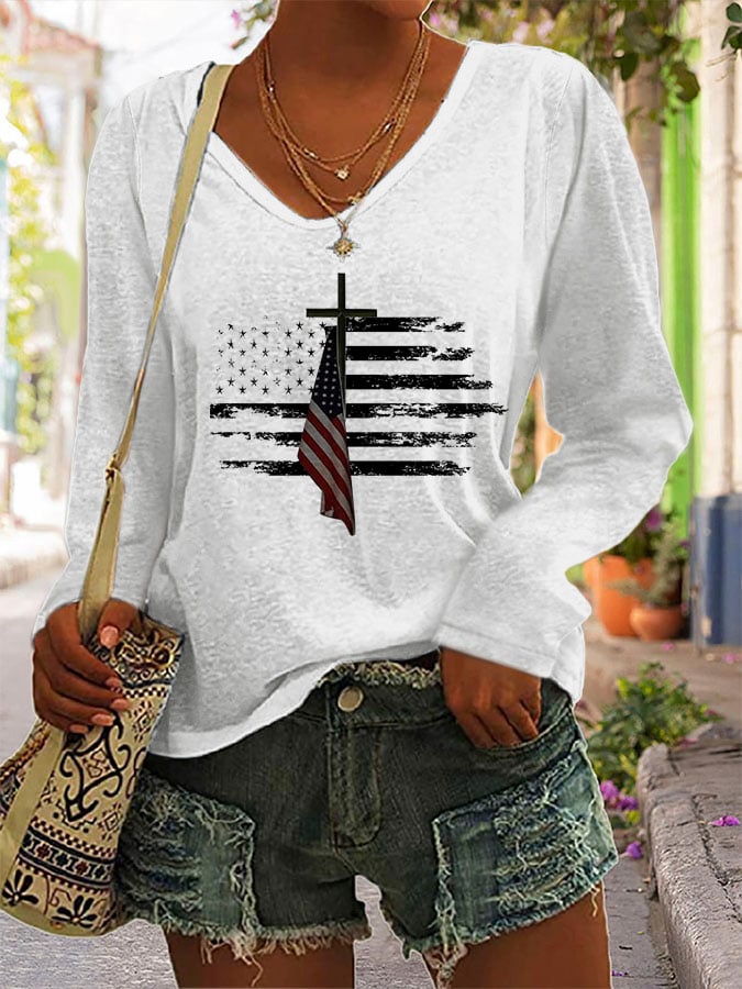 Women's Casual Printed Long Sleeve T-Shirt