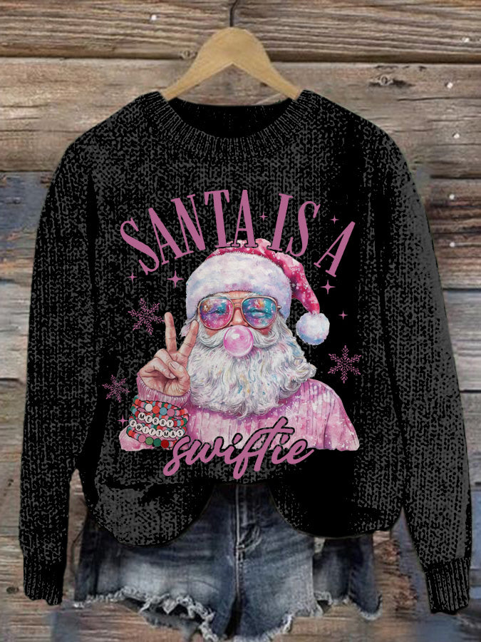 Santa Is A Swiftie Weihnachtspullover für Damen