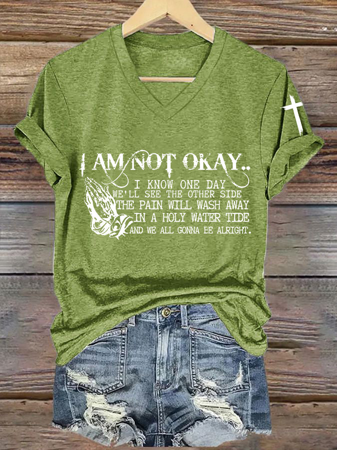 Women's I’m Not Okay Print T-Shirt