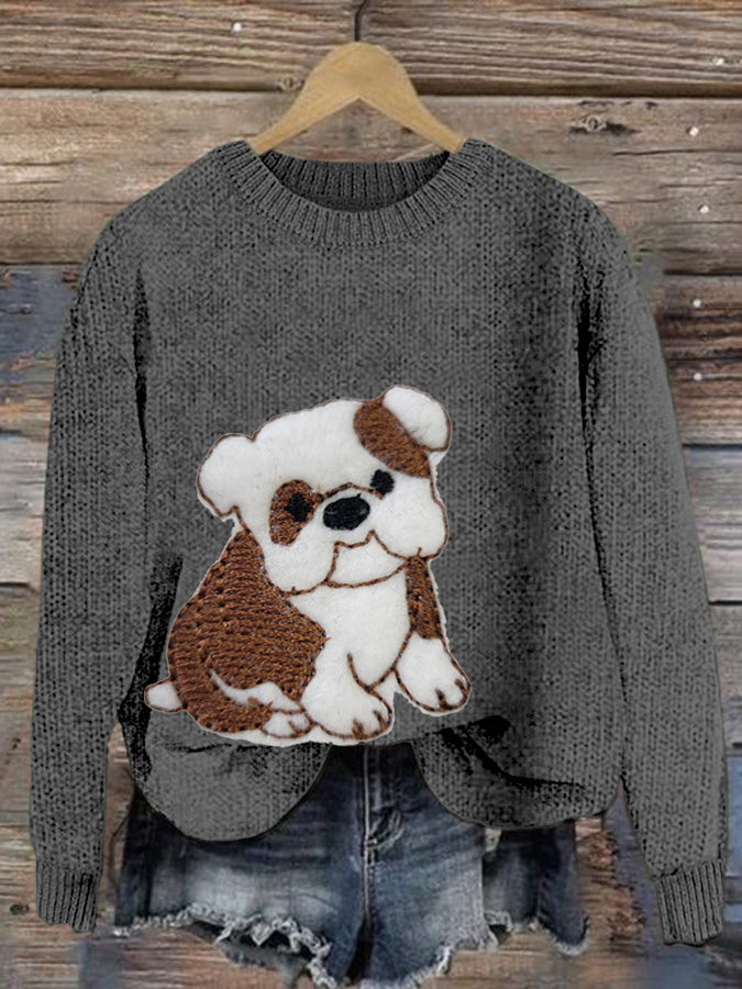 Cute Dog Art Cozy Sweater