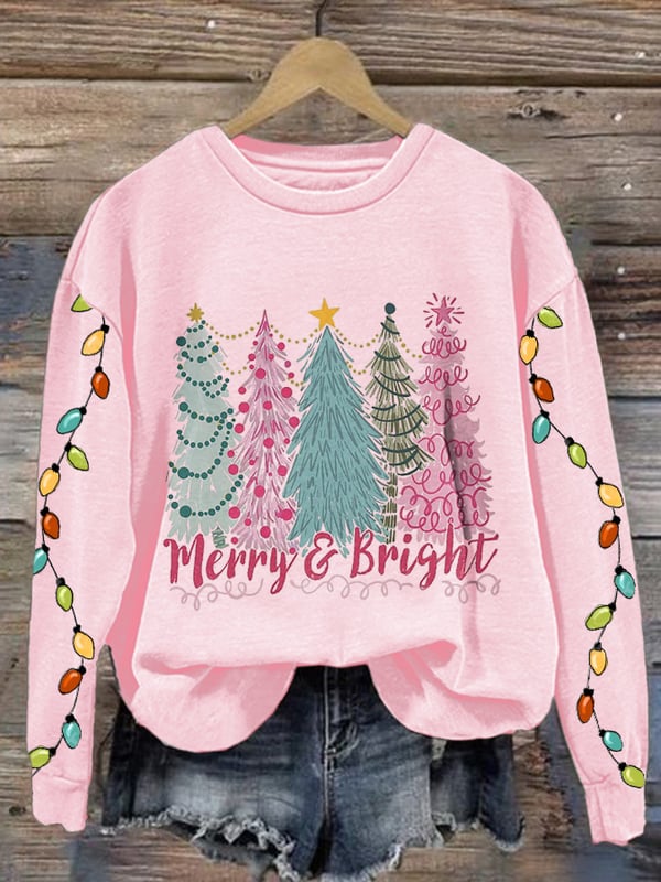 Women's Christmas Tree Print Sweatshirt