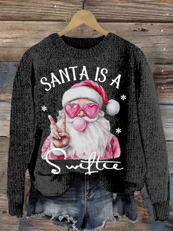 Santa Is A Swiftie Weihnachtspullover für Damen