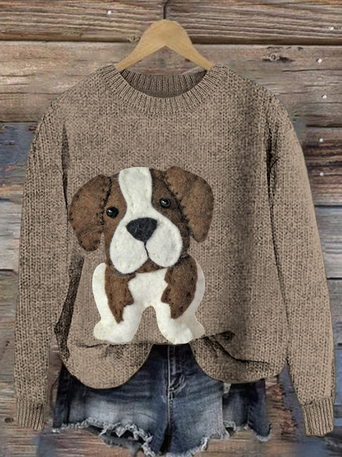 Cute Dog Art Cozy Sweater