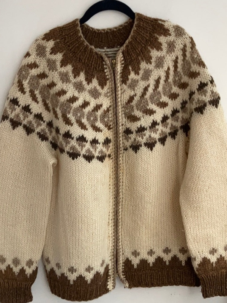 Vintage Nordic Wool Fair Isle Med Cardigan