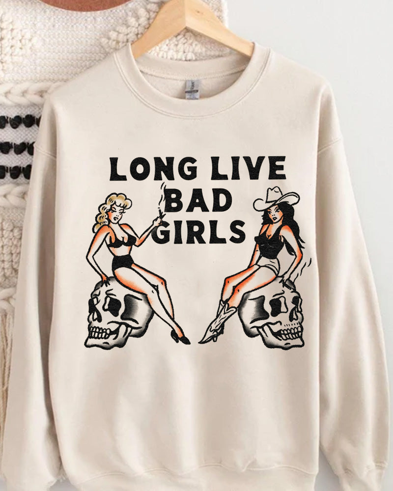 Women's Western Style Print Sweatshirt